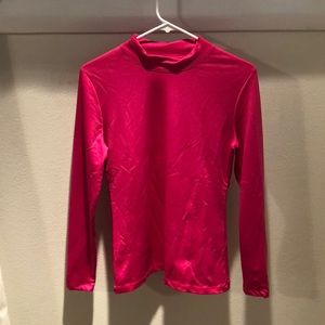 Bright pink long sleeve warmth pull over